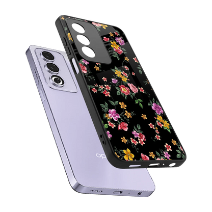 Petal Parade sleek oppo a3 pro cover with tempered glass back and TPU edges