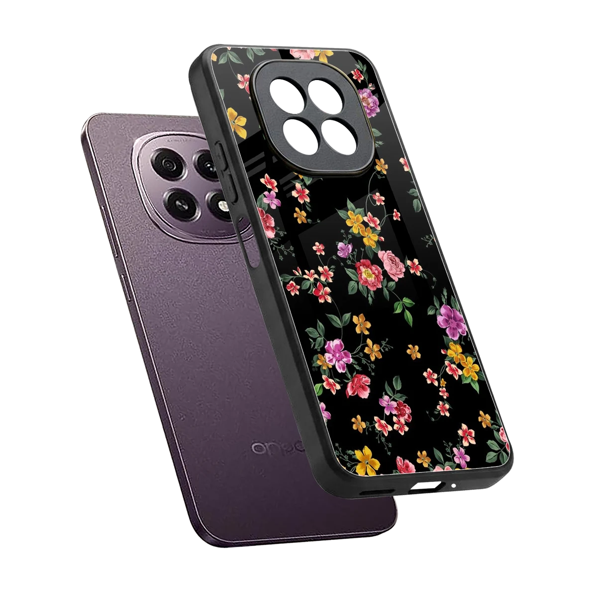 Petal Parade sleek oppo f29 5g cover with tempered glass back and TPU edges