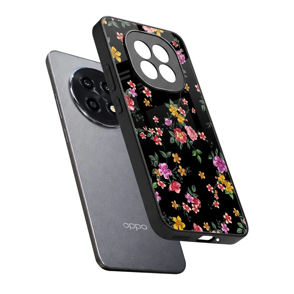 Petal Parade sleek oppo f29 pro 5g cover with tempered glass back and TPU edges
