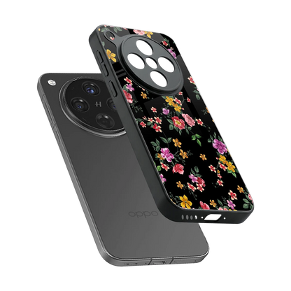 Petal Parade sleek oppo find x8 cover with tempered glass back and TPU edges