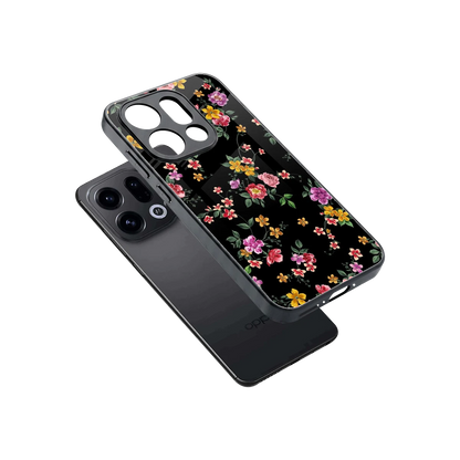 Petal Parade sleek oppo find x9 cover with tempered glass back and TPU edges