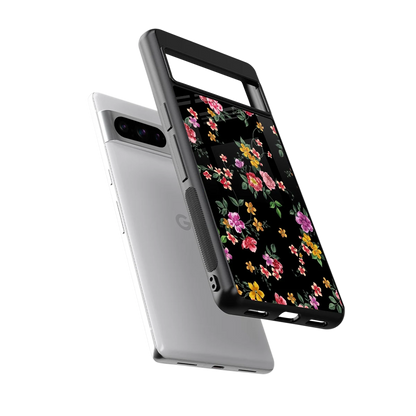 Petal Parade sleek google pixel 8 pro cover with tempered glass back and TPU edges