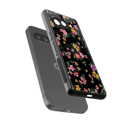 Petal Parade sleek google pixel 10a cover with tempered glass back and TPU edges