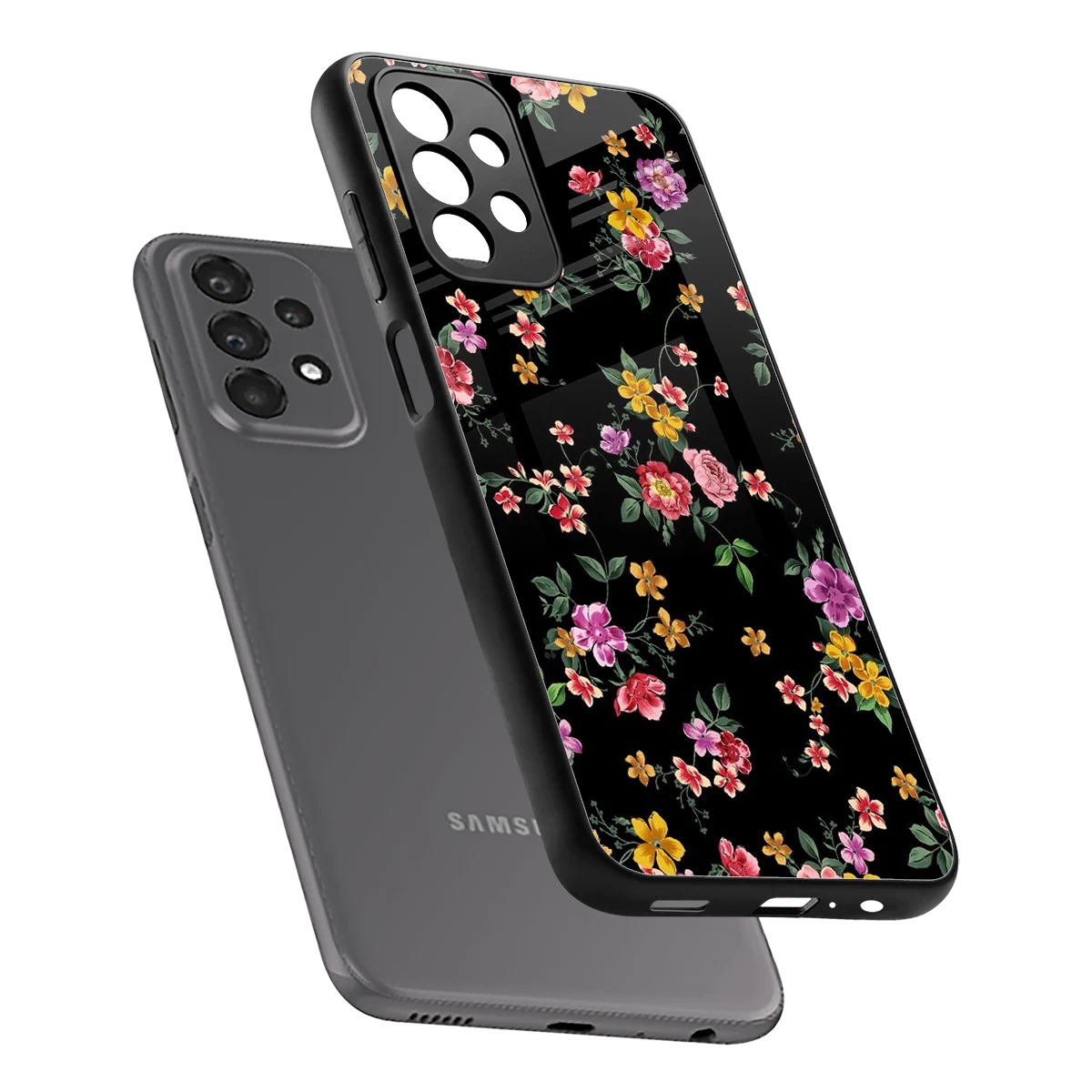 Petal Parade sleek samsung galaxy a23 cover with tempered glass back and TPU edges