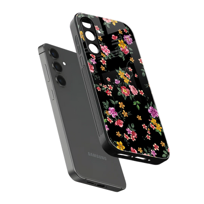 Petal Parade sleek samsung galaxy m35 5g cover with tempered glass back and TPU edges