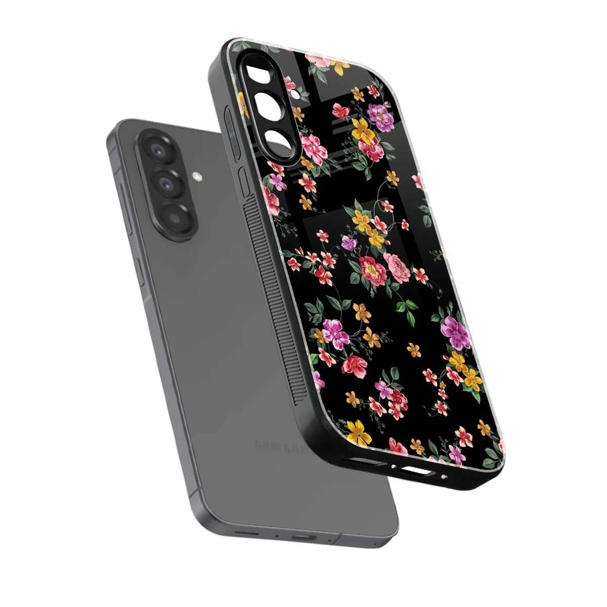 Petal Parade sleek samsung galaxy a37 5g cover with tempered glass back and TPU edges