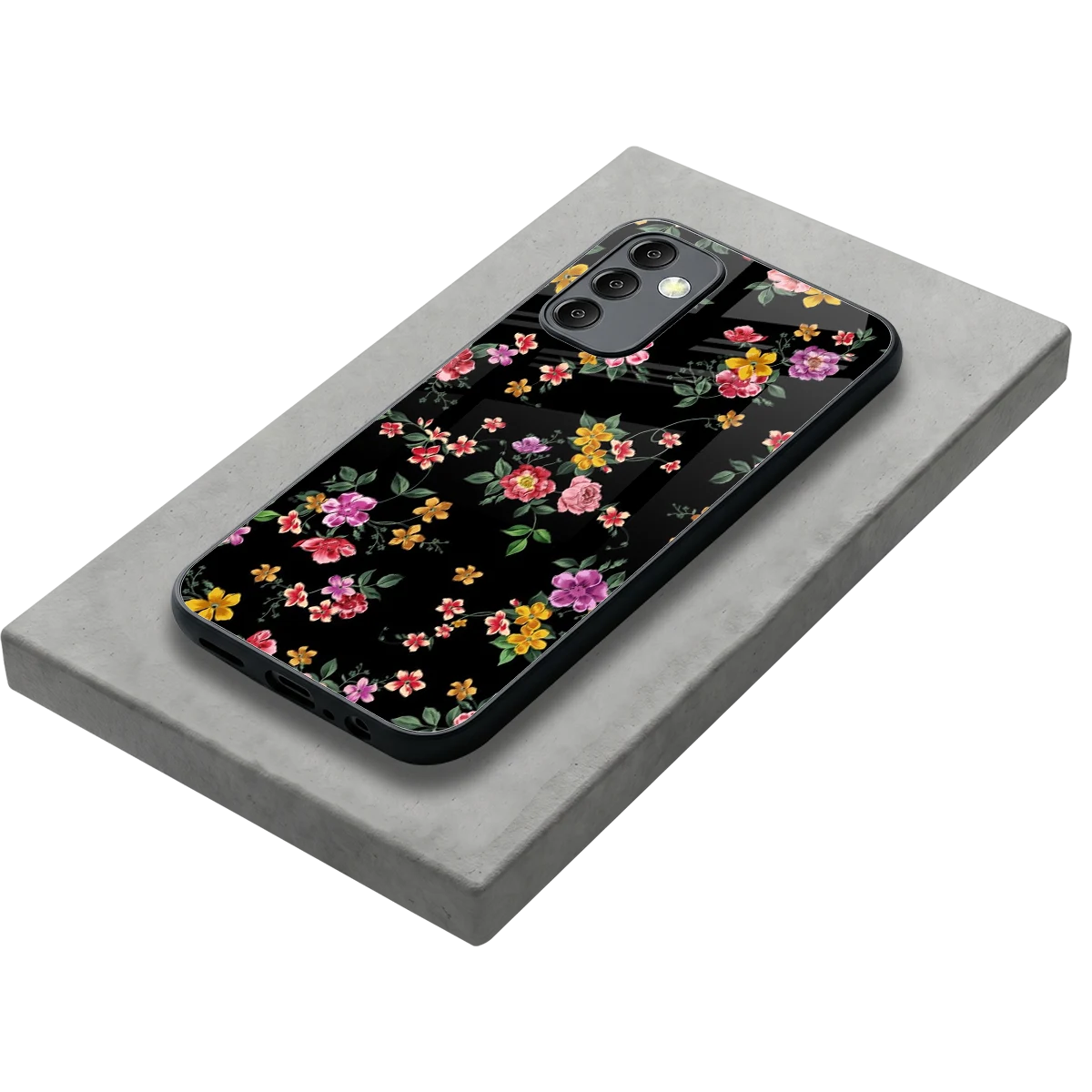 Petal Parade stylish phone case for samsung galaxy m14 5g | glossy glass and slim fit