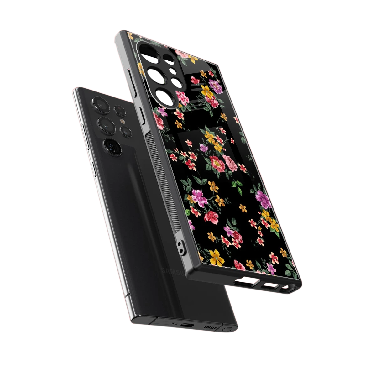 Petal Parade sleek samsung galaxy s24 ultra cover with tempered glass back and TPU edges