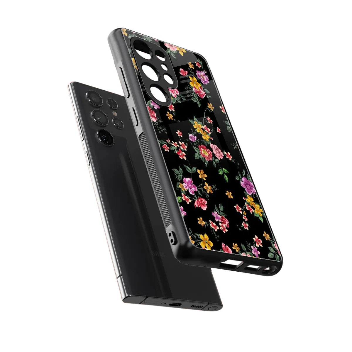 Petal Parade sleek samsung galaxy s25 ultra cover with tempered glass back and TPU edges