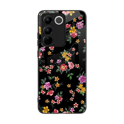 Petal Parade back phone cover | glass case for vivo v27 5g