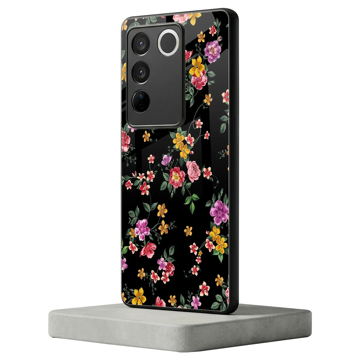 Petal Parade vivo v27 5g mobile cover | shockproof glass phone case