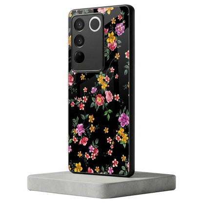 Petal Parade vivo v27 5g mobile cover | shockproof glass phone case