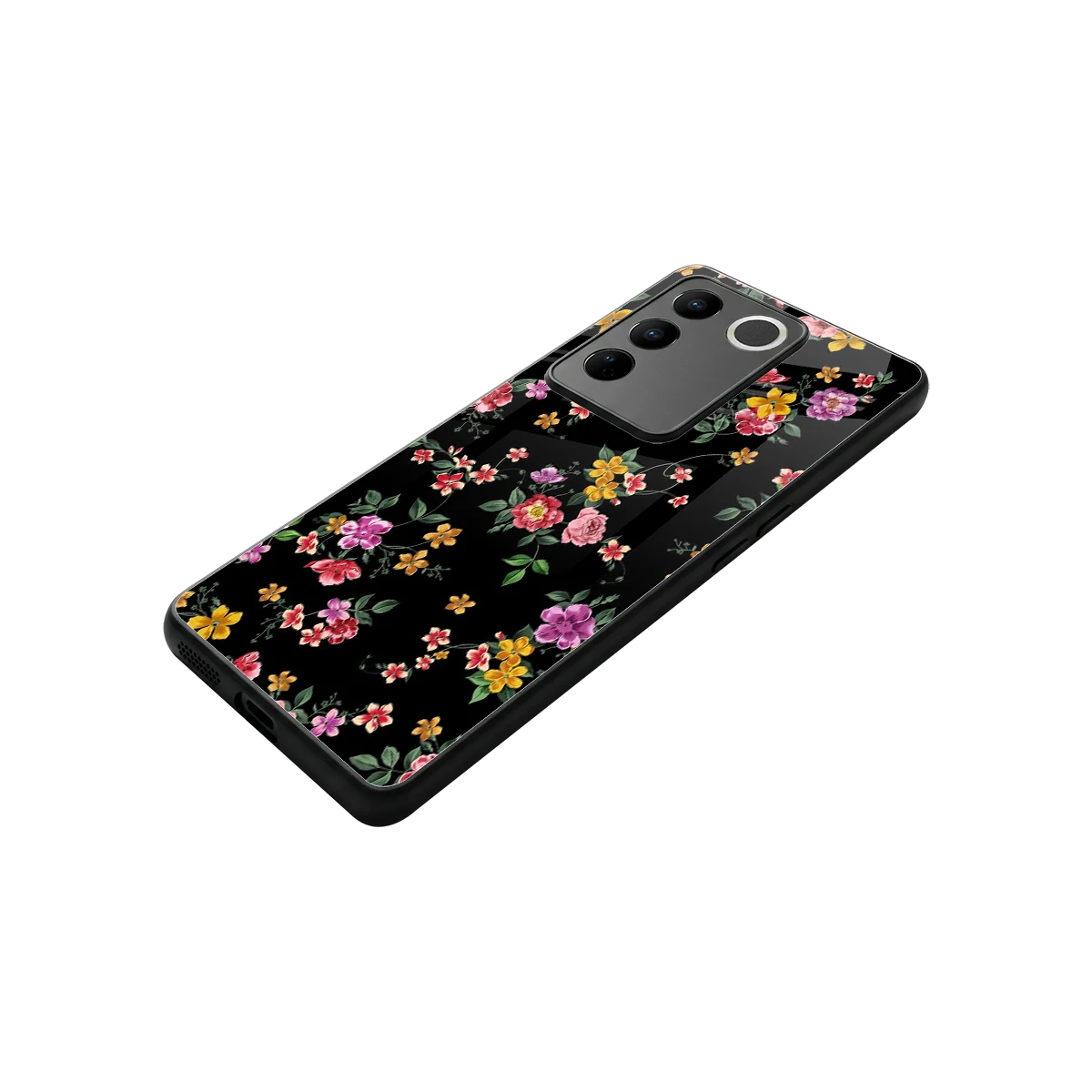 Petal Parade stylish phone case for vivo v27 5g | glossy glass and slim fit