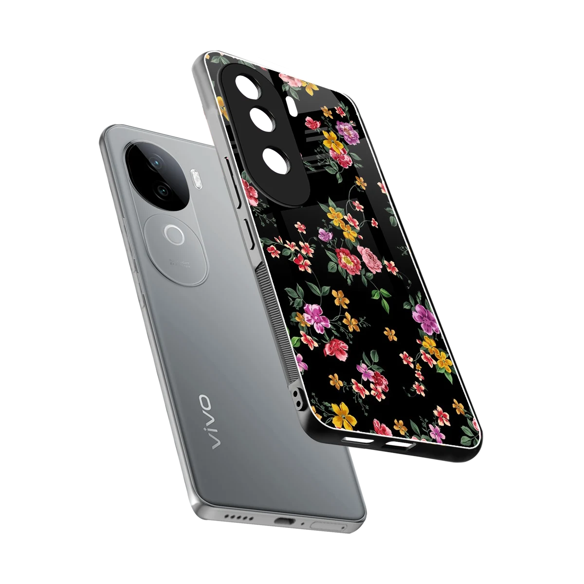 Petal Parade sleek vivo v40e cover with tempered glass back and TPU edges