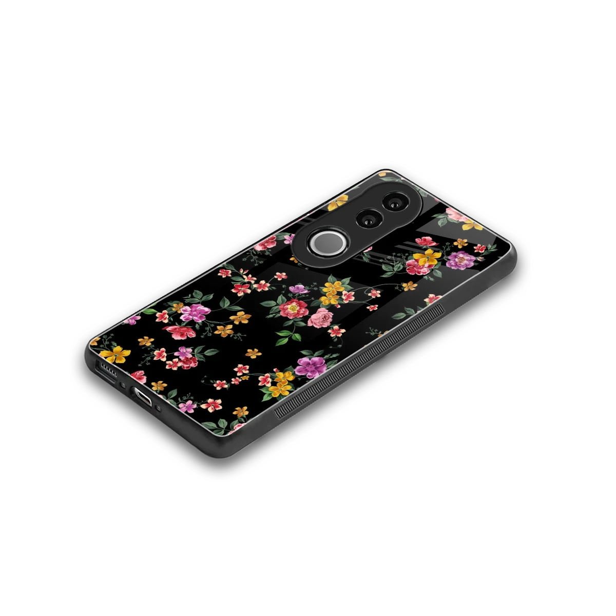 Petal Parade stylish phone case for vivo v50 | glossy glass and slim fit