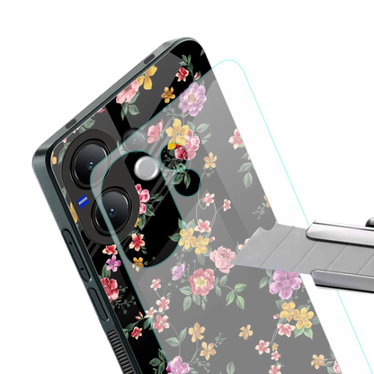 Petal Parade stylish phone case for vivo v60 | glossy glass and slim fit