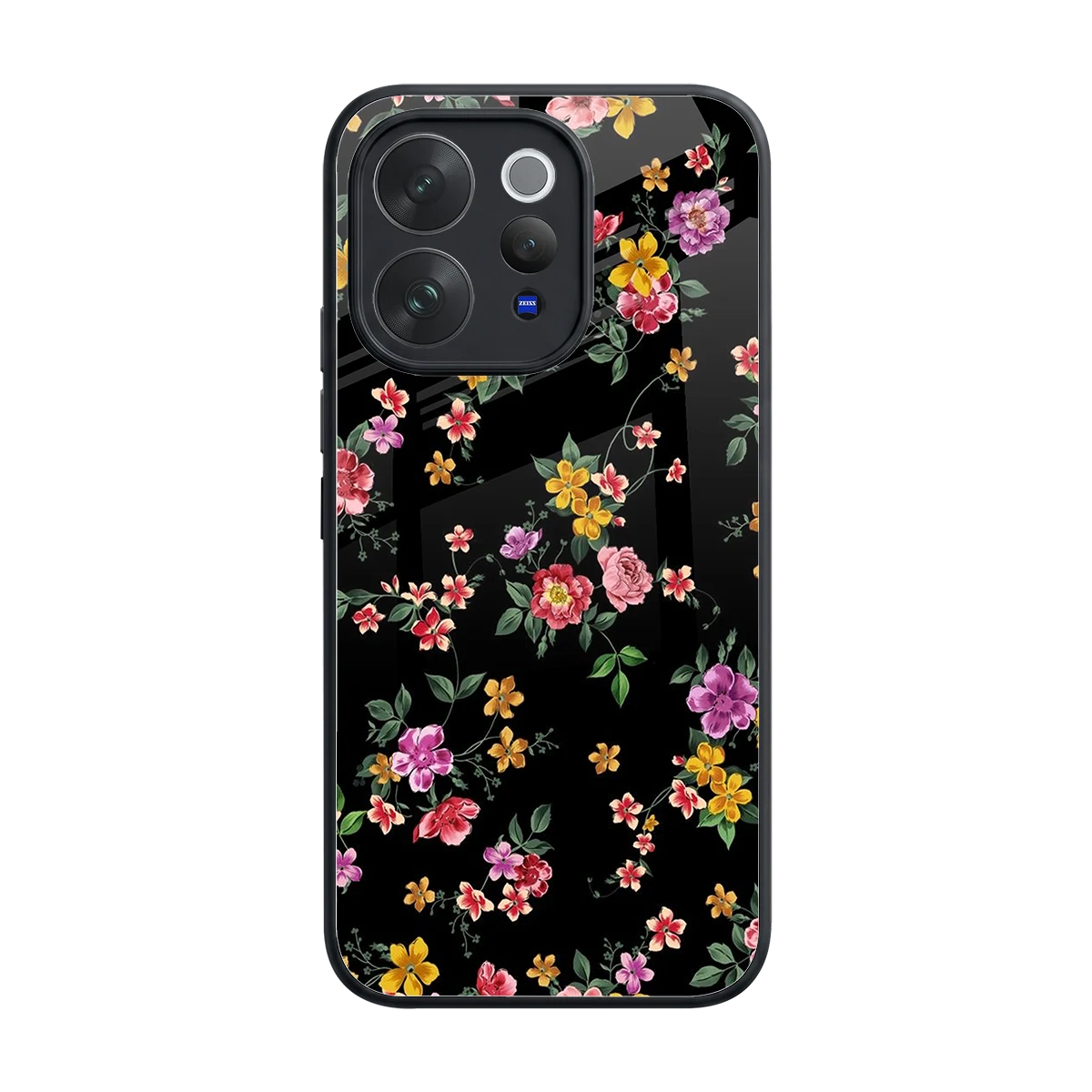 Petal Parade back phone cover | glass case for vivo v70 elite