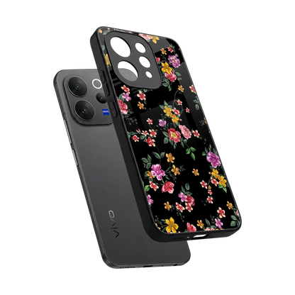 Petal Parade sleek vivo v70 elite cover with tempered glass back and TPU edges