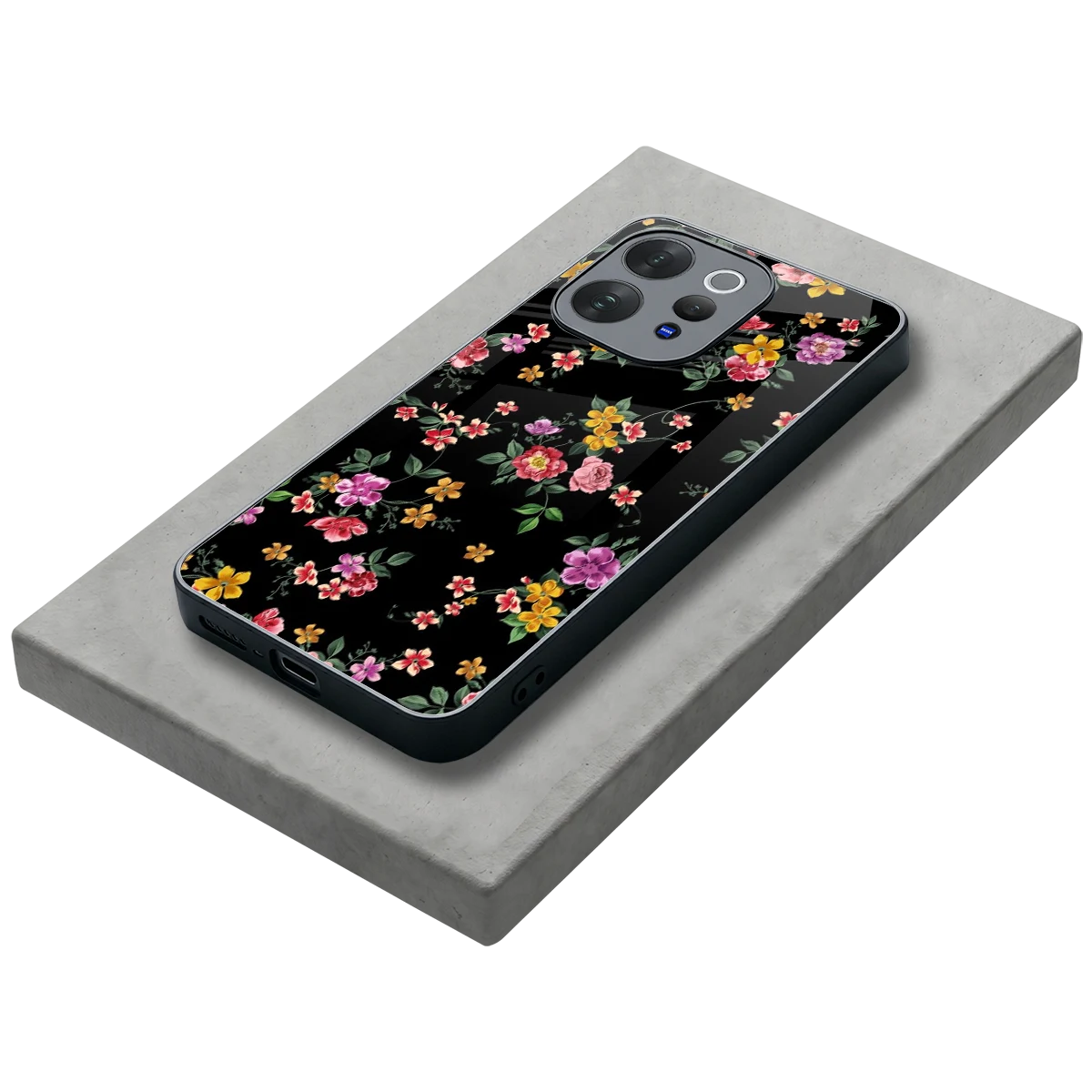 Petal Parade stylish phone case for vivo v70 | glossy glass and slim fit
