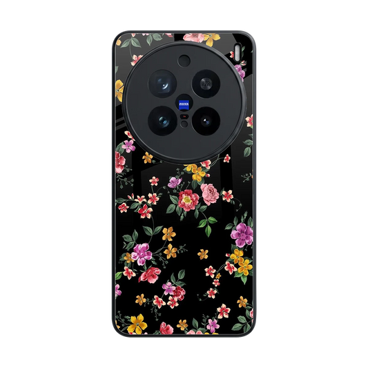 Petal Parade back phone cover | glass case for vivo x200 pro