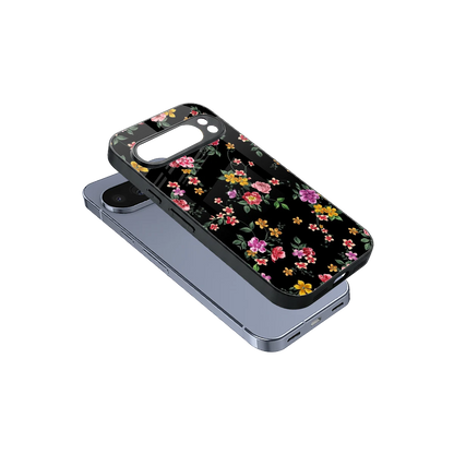 Petal Parade sleek google pixel 10 pro cover with tempered glass back and TPU edges