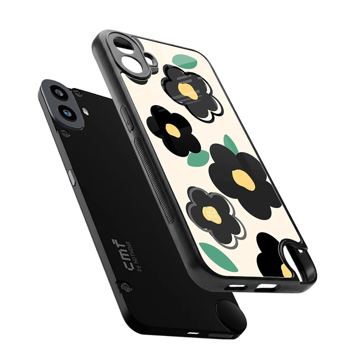 Petal Prism sleek cmf nothing phone 1 cover with tempered glass back and TPU edges