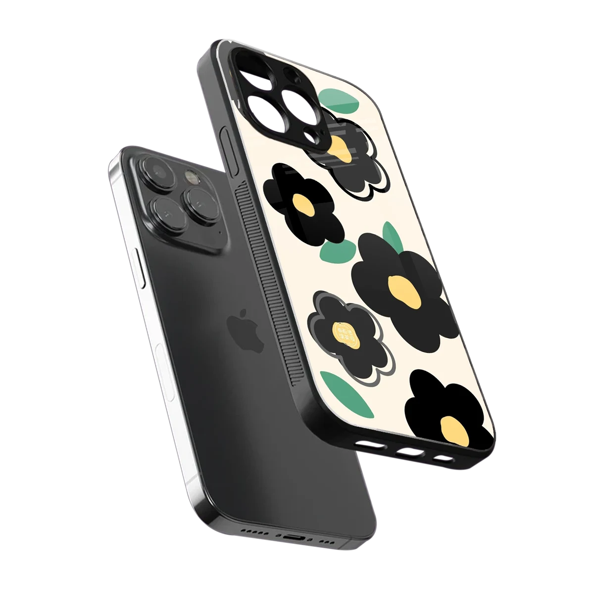 Petal Prism sleek iphone 16 pro max cover with tempered glass back and TPU edges