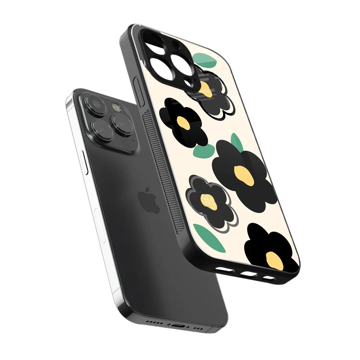 Petal Prism sleek iphone 16 pro cover with tempered glass back and TPU edges