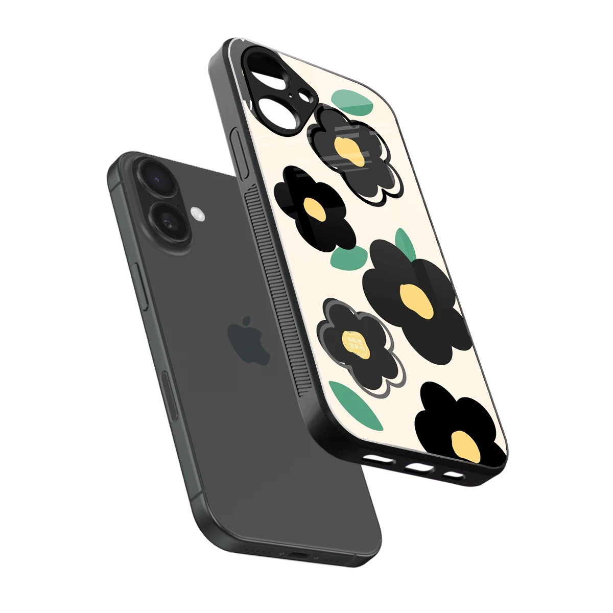 Petal Prism sleek iPhone 16 cover with tempered glass back and TPU edges