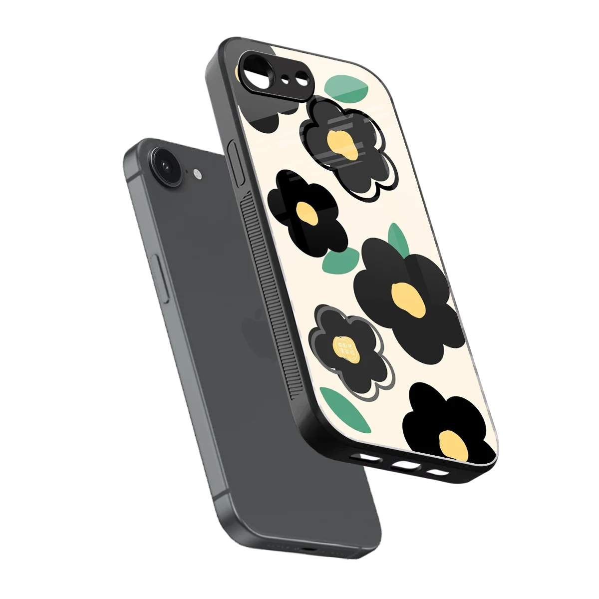 Petal Prism sleek iphone 16e cover with tempered glass back and TPU edges