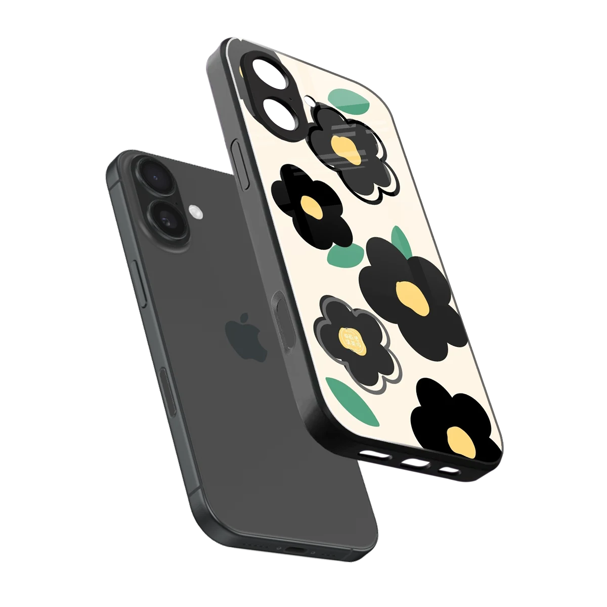 Petal Prism sleek iphone 17 cover with tempered glass back and TPU edges