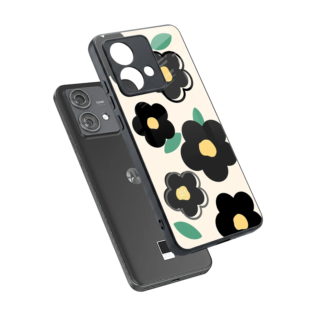 Petal Prism sleek motorola edge 40 neo 5g cover with tempered glass back and TPU edges