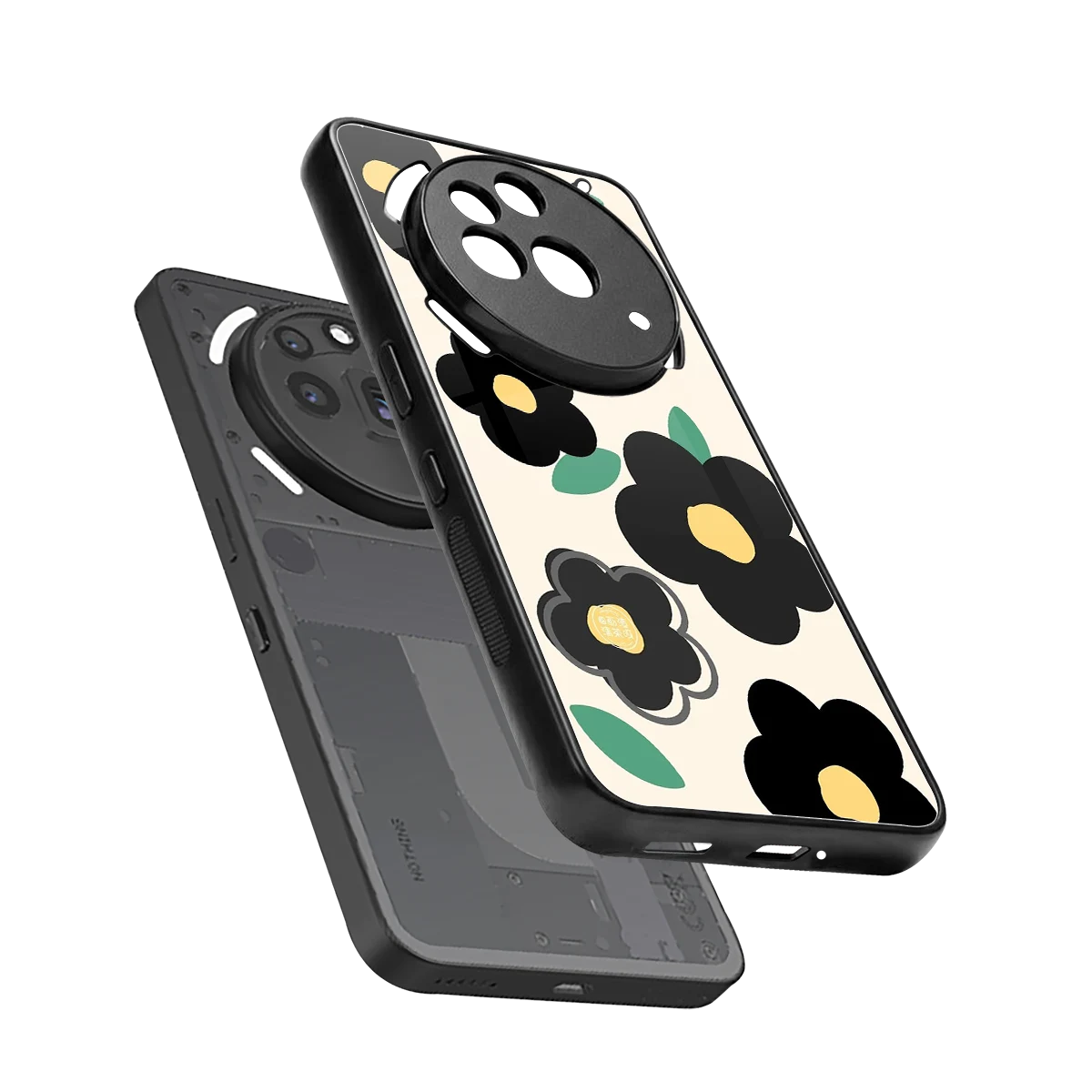 Petal Prism sleek nothing phone 3a pro cover with tempered glass back and TPU edges