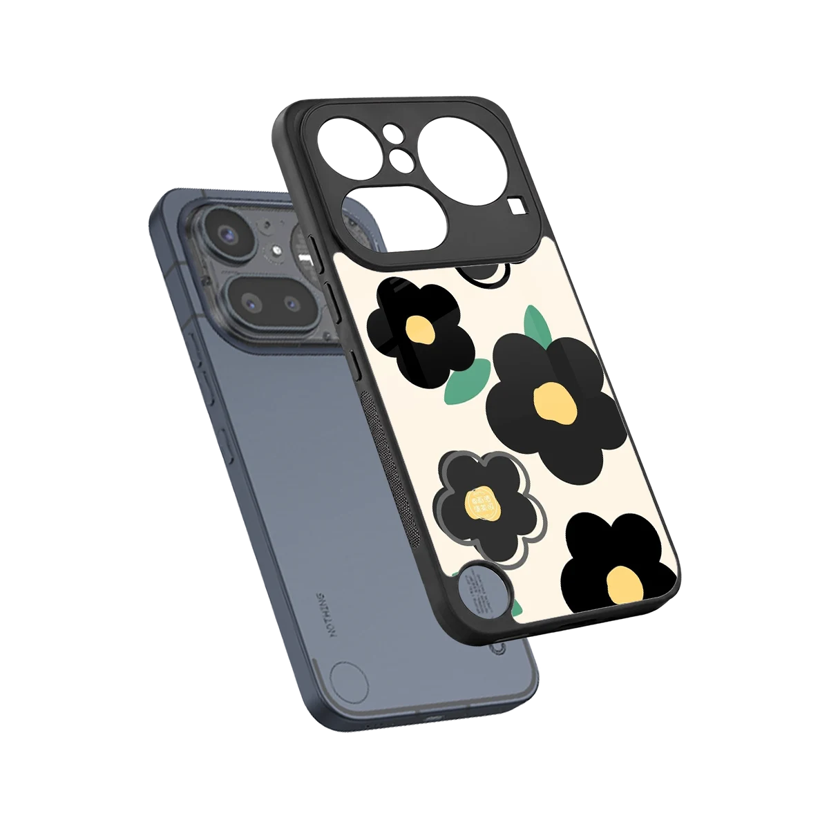 Petal Prism sleek nothing phone 4a pro cover with tempered glass back and TPU edges