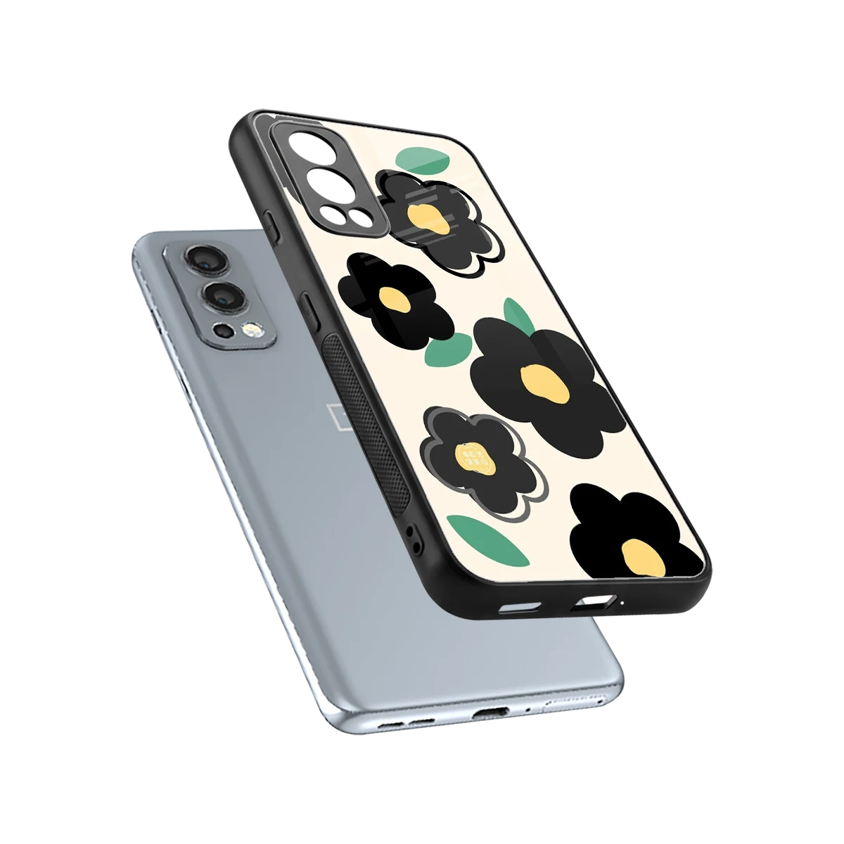 Petal Prism sleek oneplus nord 2 cover with tempered glass back and TPU edges
