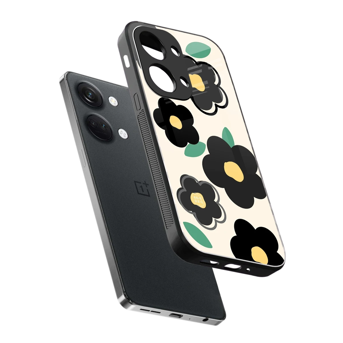 Petal Prism sleek oneplus nord 3 cover with tempered glass back and TPU edges