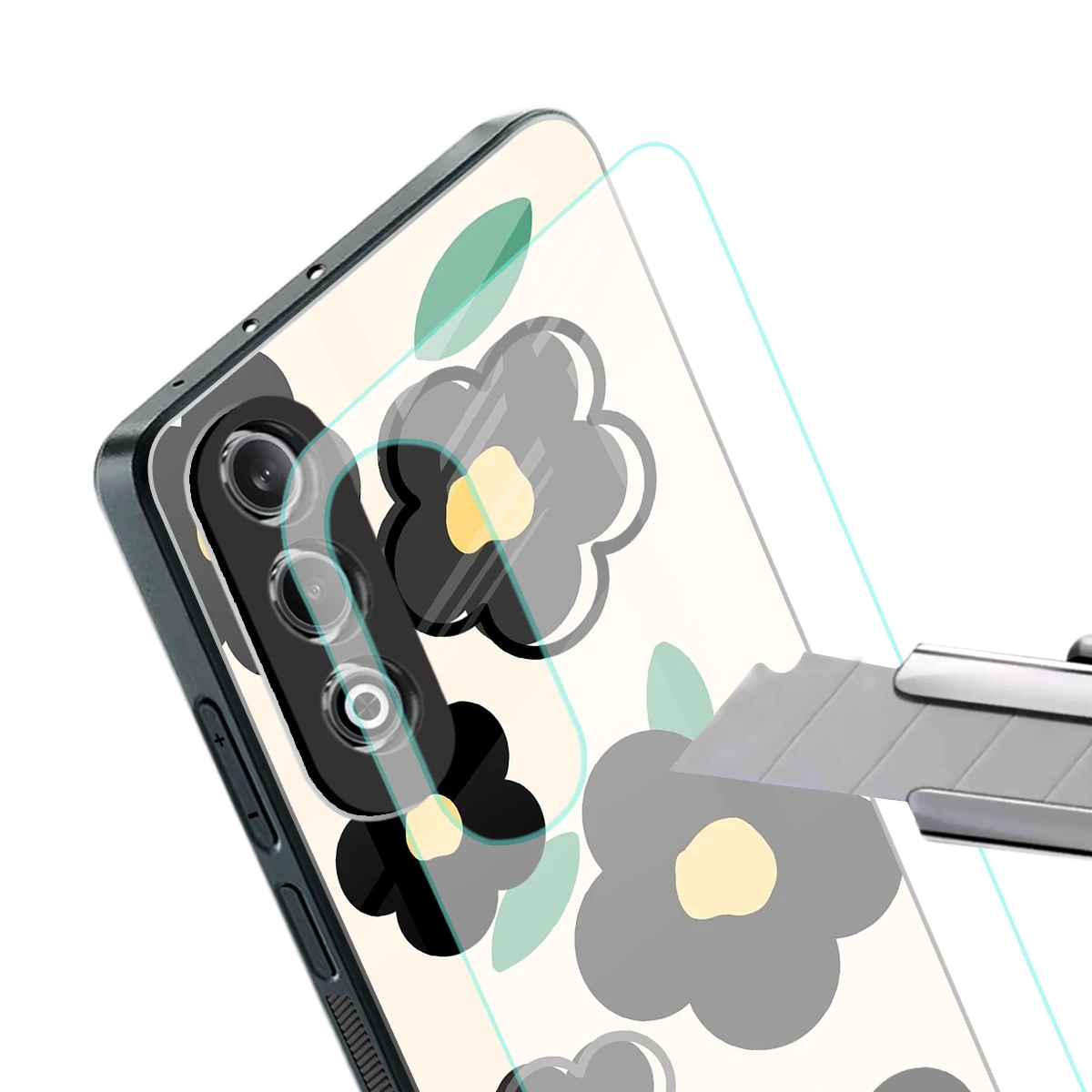 Petal Prism stylish phone case for oneplus nord ce 4 | glossy glass and slim fit