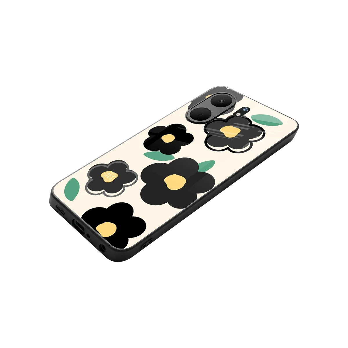 Petal Prism stylish phone case for oppo a5x 5g | glossy glass and slim fit