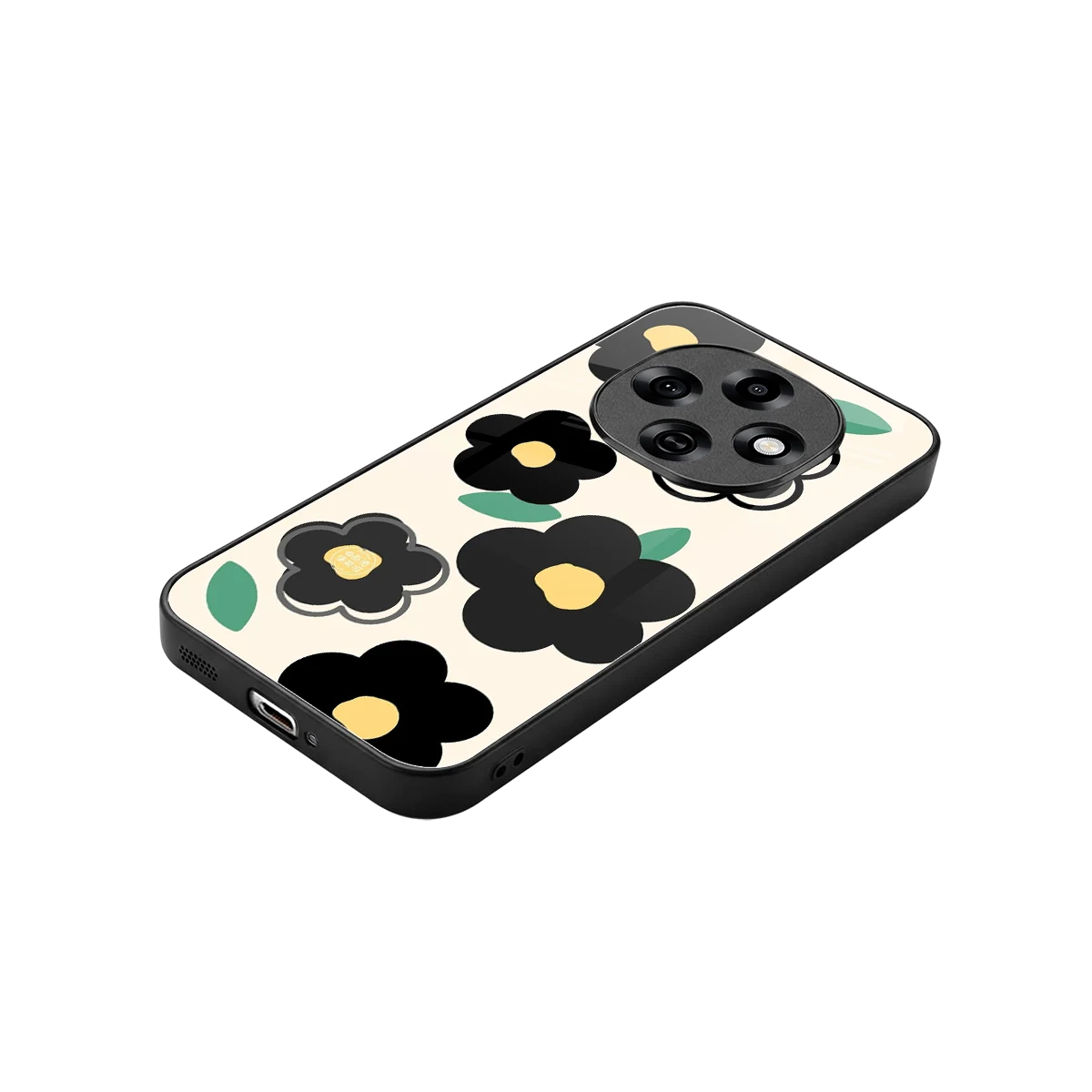 Petal Prism stylish phone case for oppo f31 pro 5g | glossy glass and slim fit
