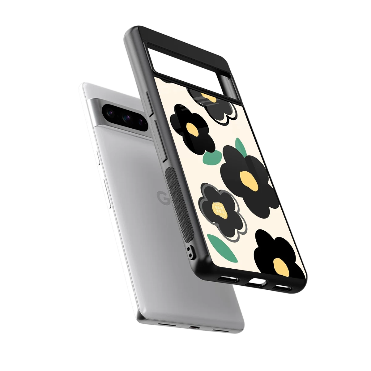 Petal Prism sleek google pixel 8 pro cover with tempered glass back and TPU edges