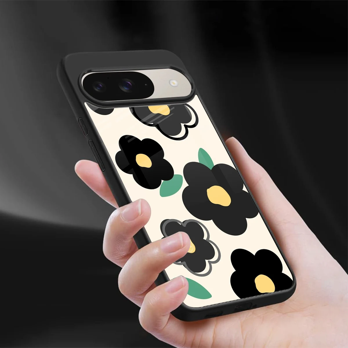 Petal Prism sleek google pixel 9 cover with tempered glass back and TPU edges