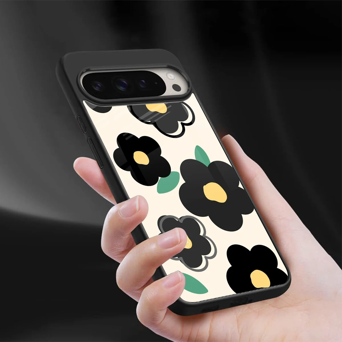 Petal Prism sleek google pixel 9 pro cover with tempered glass back and TPU edges