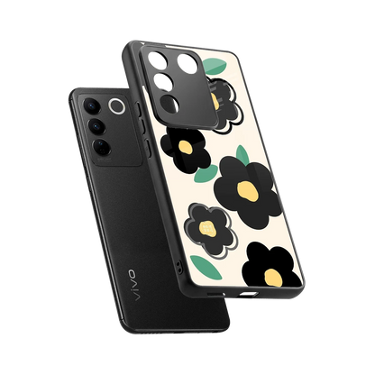 Petal Prism sleek vivo v27 5g cover with tempered glass back and TPU edges