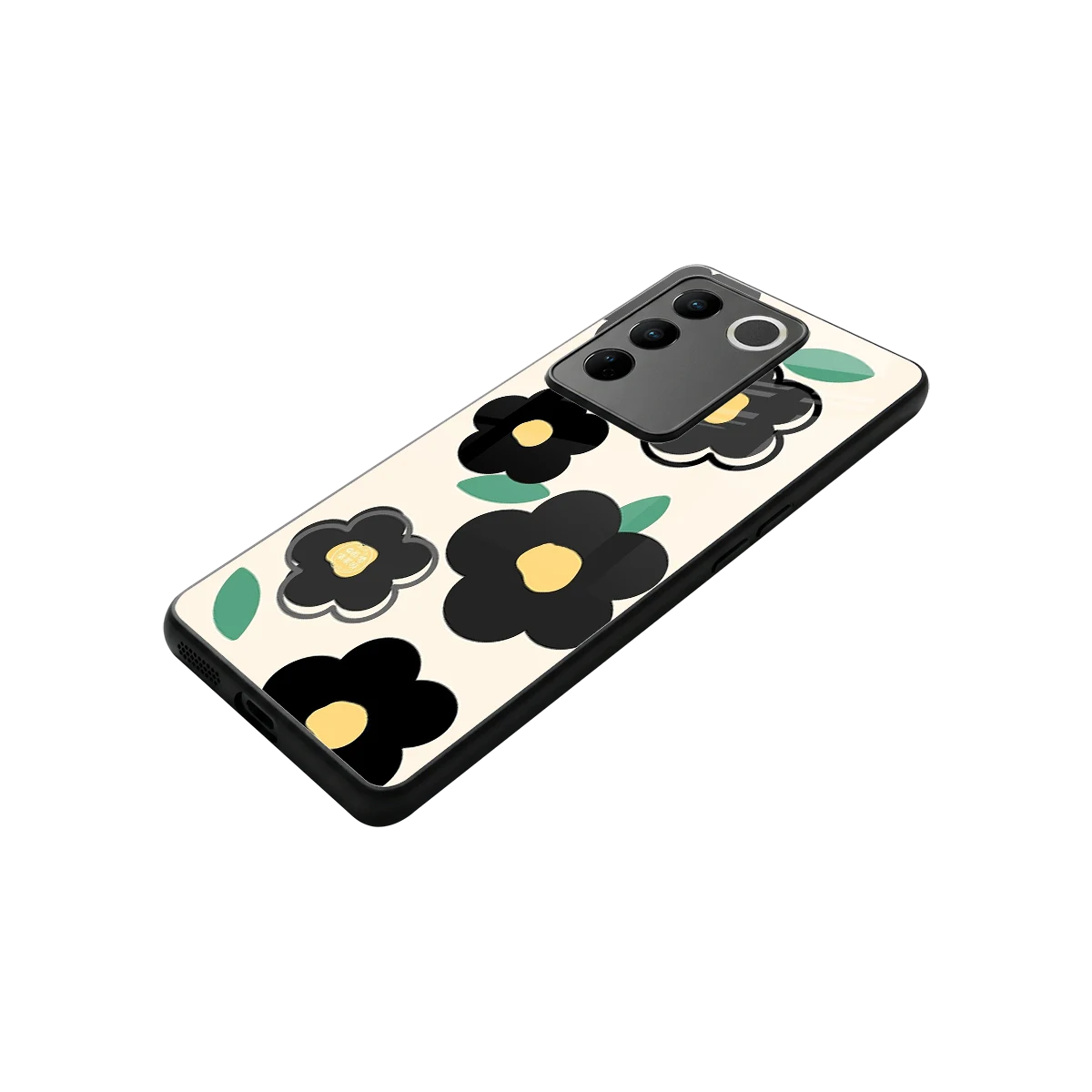 Petal Prism stylish phone case for vivo v27 5g | glossy glass and slim fit