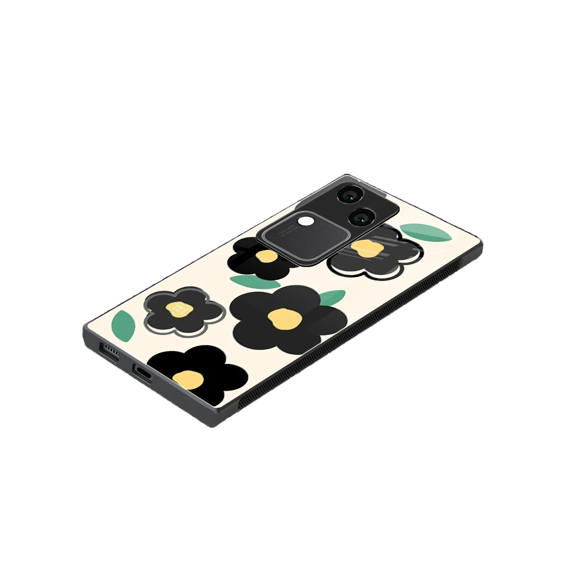 Petal Prism stylish phone case for vivo v30 | glossy glass and slim fit