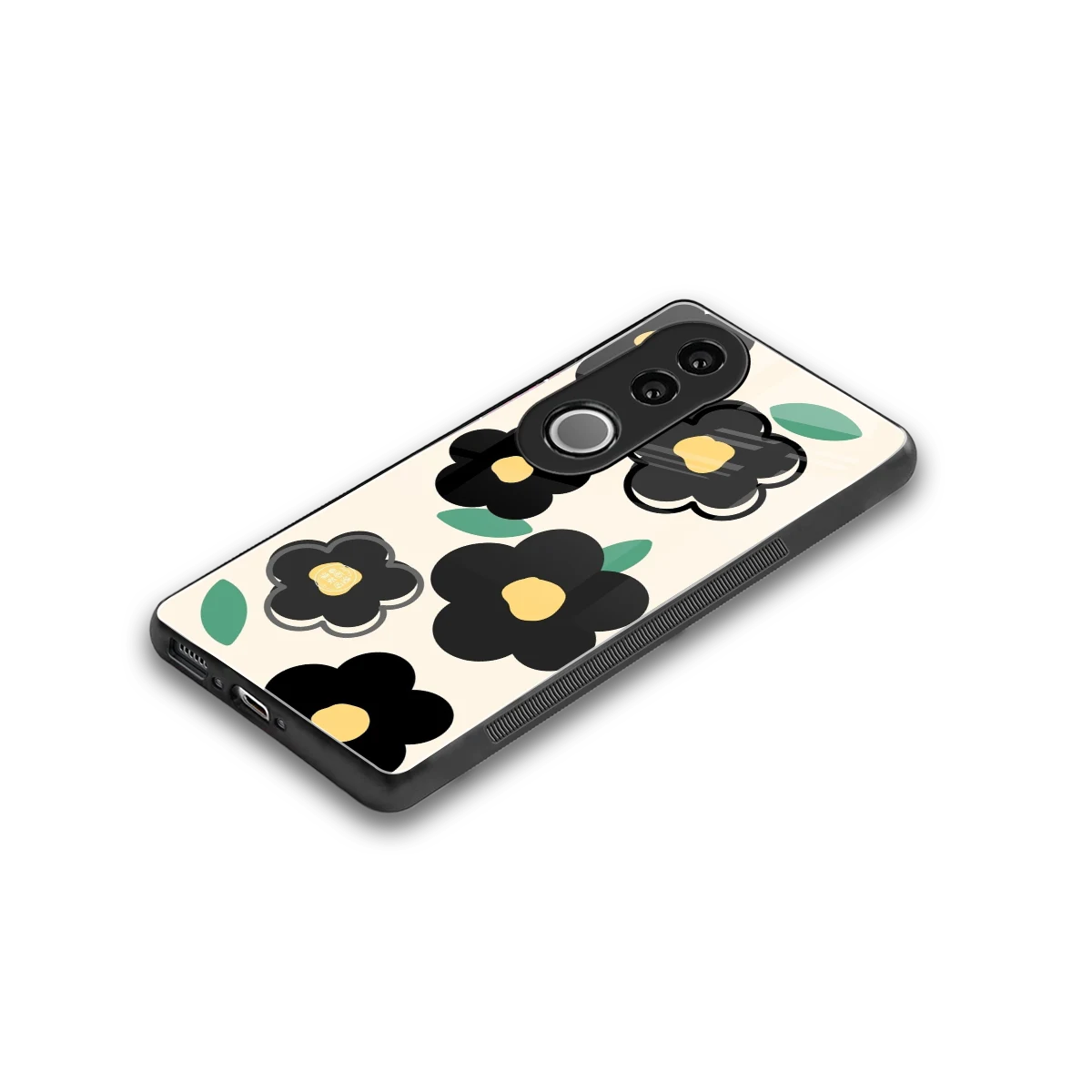 Petal Prism stylish phone case for vivo v50 | glossy glass and slim fit