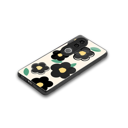Petal Prism stylish phone case for vivo v50 | glossy glass and slim fit