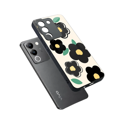 Petal Prism sleek vivo y200 5g cover with tempered glass back and TPU edges