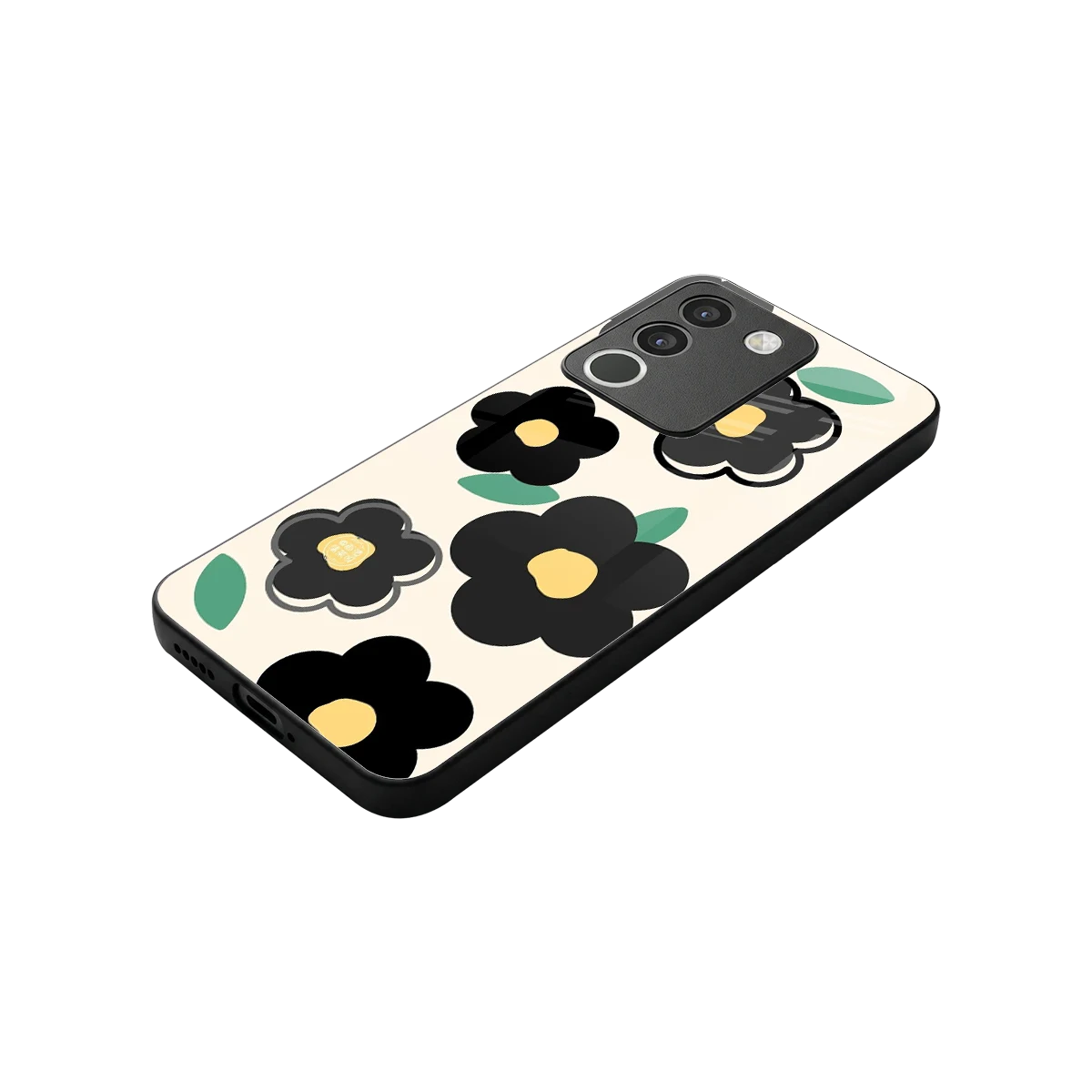 Petal Prism stylish phone case for vivo y200 5g | glossy glass and slim fit