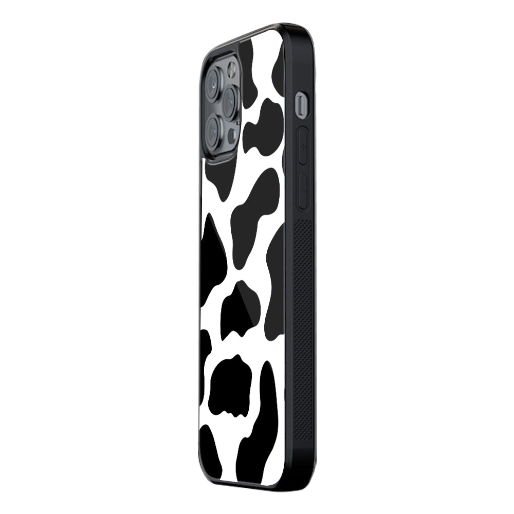 Cow Fur Phone Cover Glass Case
